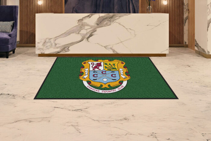 My Logo Mat | Berberprint All Weather Logo Mat Indoor Caracas Country Club Front Desk